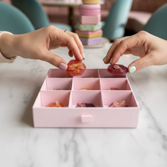 Écrin de 9 Cristaux Comestibles aux Fruits Rouges