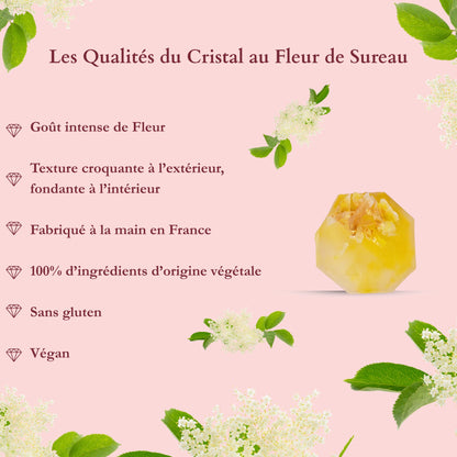 Cristal Comestible au Fleurs de Sureau